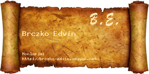 Brczko Edvin névjegykártya
